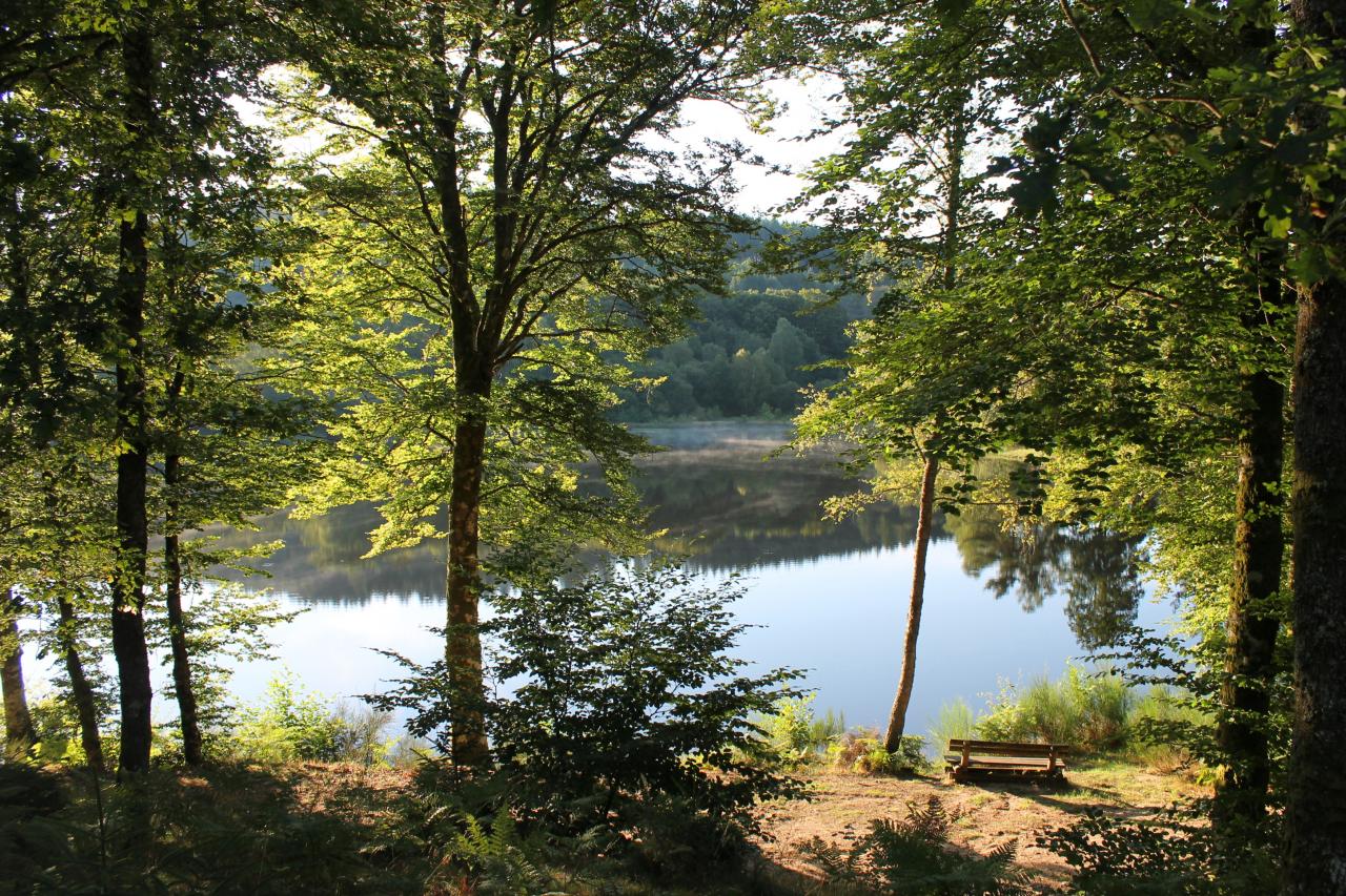 Vue du camping sur le lac